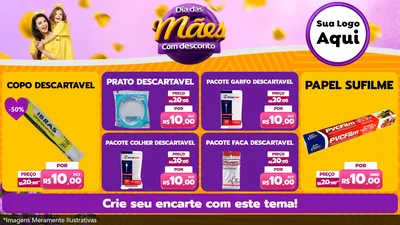 Modelo de TV para TV Horizontal com o tema Dia das Mães com Desconto para Embalagens
