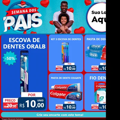 Modelo de Rede Social para Feed Facebook com o tema Semana Dos Pais para Higiene Pessoal