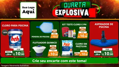 Modelo de TV para TV Horizontal com o tema Quarta Explosiva para Produtos para Piscina