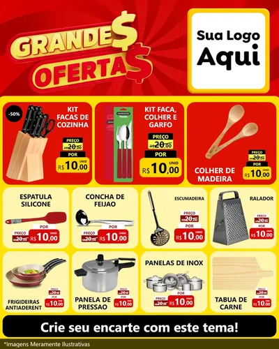 Modelo de Rede Social para Feed Instagram com o tema Grandes Ofertas para Utilidades Domésticas