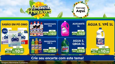 Modelo de TV para TV Horizontal com o tema Semana da Primavera para Produtos de Limpeza