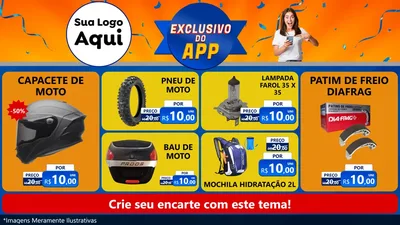 Modelo de TV para TV Horizontal com o tema Exclusivo do Aplicativo para Moto peças