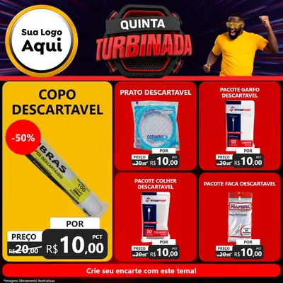 Modelo de Rede Social para Feed Facebook com o tema Quinta Turbinada para Embalagens
