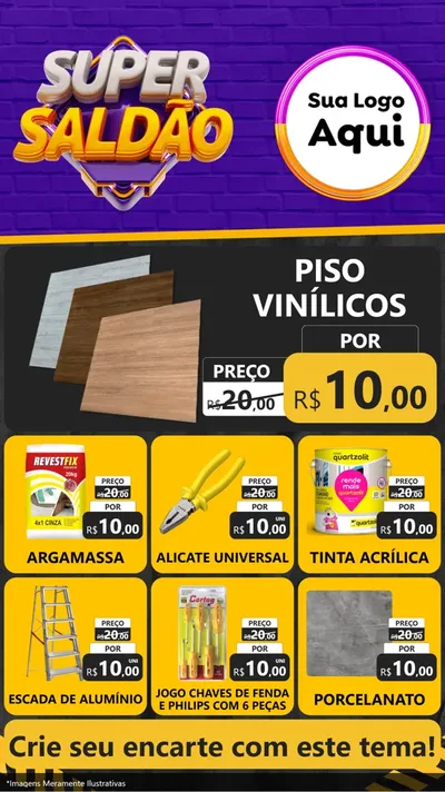 Modelo de Rede Social para Stories com o tema Material de construção para Material para Construção