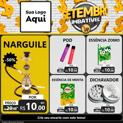 Modelo de Rede Social para Feed Facebook com o tema Setembro Imbatível para Tabacaria