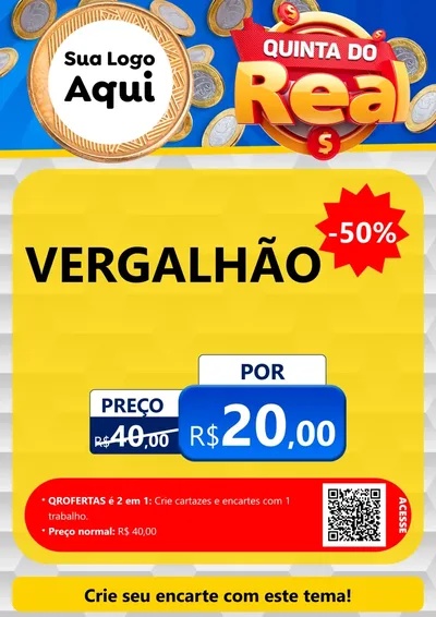 Modelo de Cartaz para Cartaz A4 Vertical com o tema Quinta do Real para Ferragens