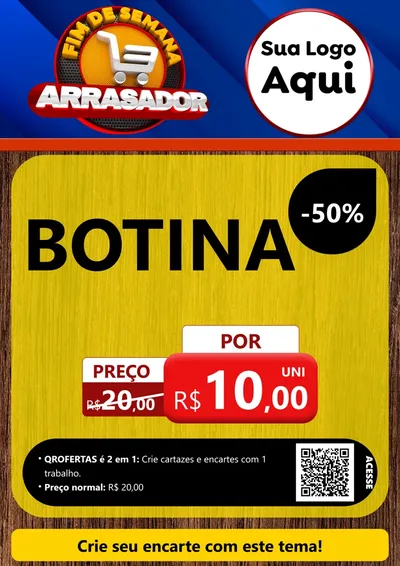 Modelo de Cartaz para Cartaz A4 Vertical com o tema Fim De Semana Arrasador para Agropecuária