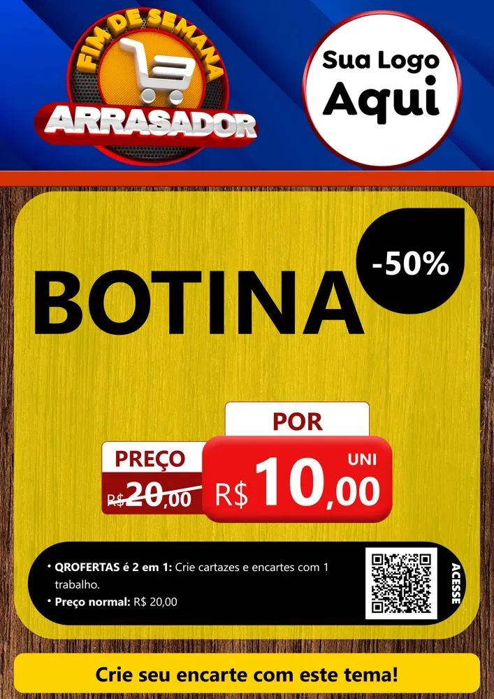 Modelo de Cartaz para Cartaz A4 Vertical com o tema Fim De Semana Arrasador para Agropecuária