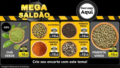 Modelo de TV para TV Horizontal com o tema Mega Saldão para Produtos Naturais