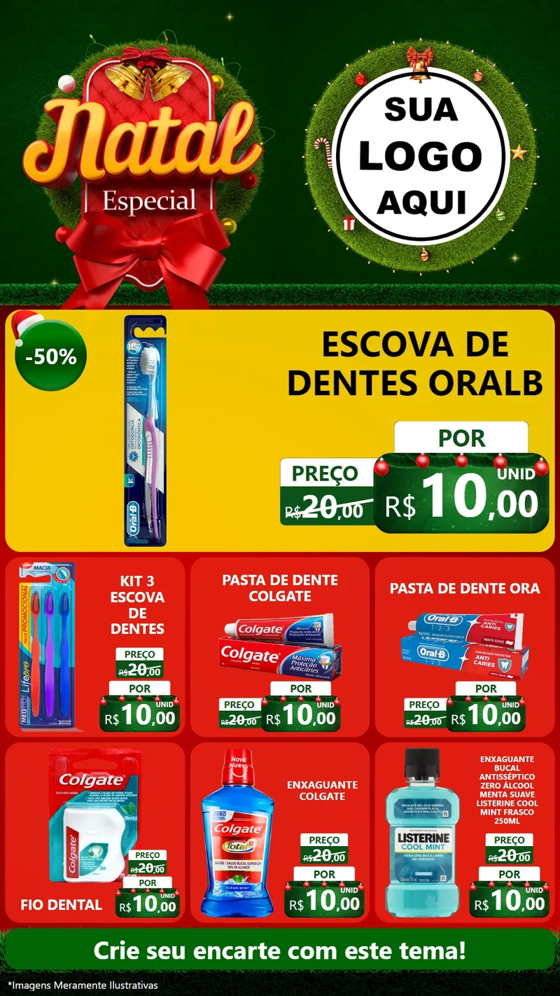 Modelo de Rede Social para Stories com o tema Natal Especial para Higiene Pessoal