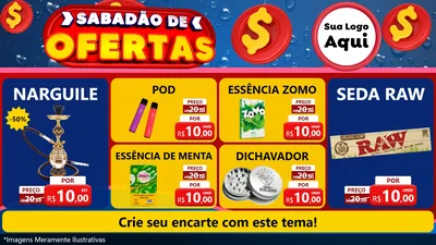 Modelo de TV para TV Horizontal com o tema Sabadão de Ofertas para Tabacaria