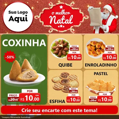 Modelo de Rede Social para Feed Facebook com o tema O Melhor Natal para Salgadaria