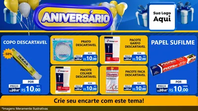 Modelo de TV para TV Horizontal com o tema Aniversário para Embalagens