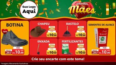 Modelo de TV para TV Horizontal com o tema Dia das Mães para Agropecuária