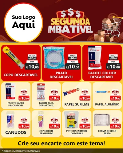 Modelo de Rede Social para Feed Instagram com o tema Segunda Imbatível para Embalagens
