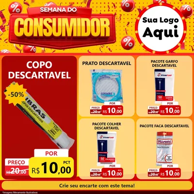 Modelo de Rede Social para Feed Facebook com o tema Semana do Consumidor para Embalagens