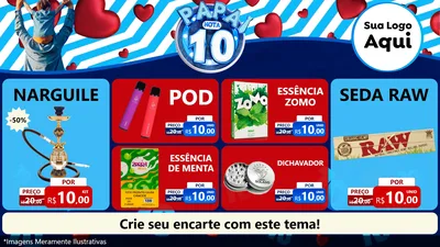 Modelo de TV para TV Horizontal com o tema Papai Nota 10 para Tabacaria