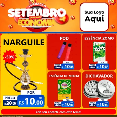 Modelo de Rede Social para Feed Facebook com o tema Operação Setembro Com Muita Economia para Tabacaria