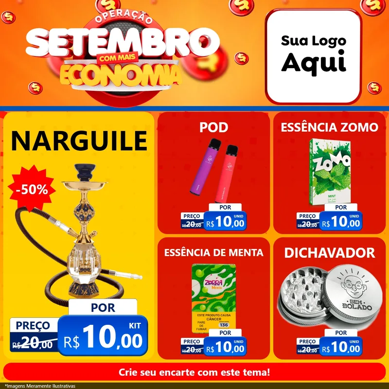 Modelo de Rede Social para Feed Facebook com o tema Operação Setembro Com Muita Economia para Tabacaria