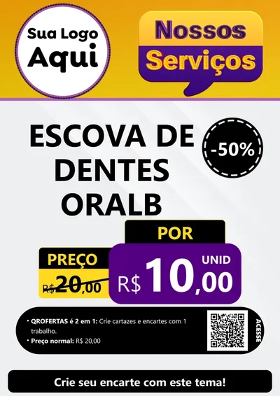 Modelo de Cartaz para Cartaz A4 Vertical com o tema Nossos Serviços para Higiene Pessoal