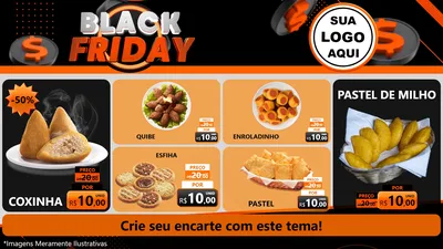 Modelo de TV para TV Horizontal com o tema Black Friday para Salgadaria