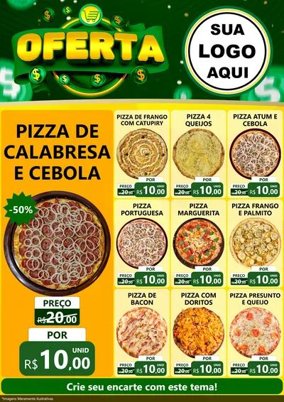 Modelo de Encarte para Encarte A4 Vertical com o tema Oferta para Pizzaria