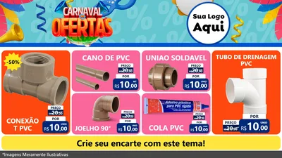 Modelo de TV para TV Horizontal com o tema Carnaval de Ofertas para Tubos e conexões