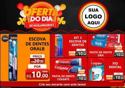 Modelo de Encarte para Encarte A4 Horizontal com o tema Oferta do Dia - Só hoje, Aproveite! para Higiene Pessoal