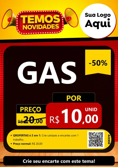 Modelo de Cartaz para Cartaz A4 Vertical com o tema Temos Novidades para Água e gás