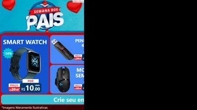 Modelo de TV para TV Horizontal com o tema Semana Dos Pais para Informática