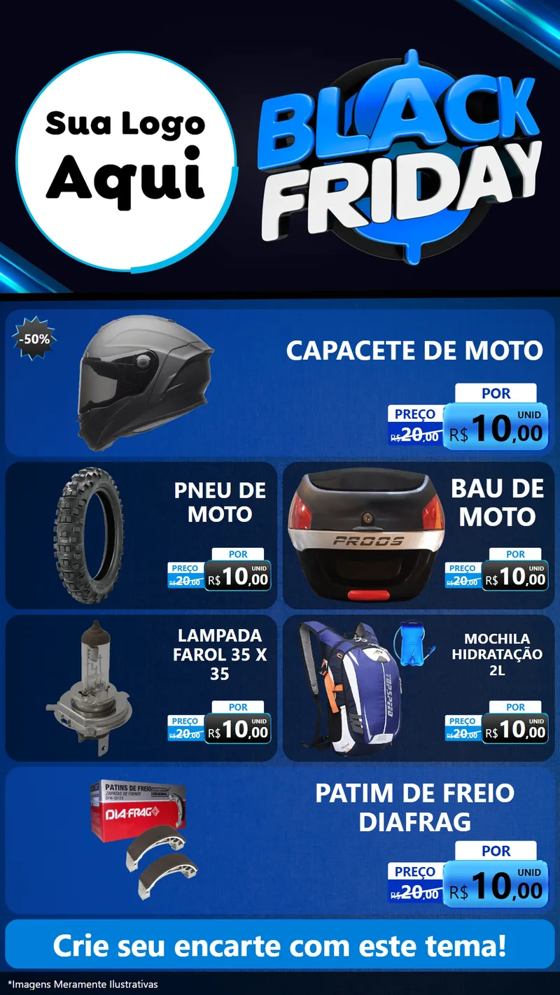 Modelo de TV para TV Vertical com o tema Black Friday para Moto peças