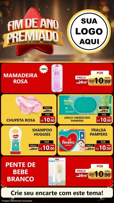 Modelo de TV para TV Vertical com o tema Fim de Ano Premiado para Bebês