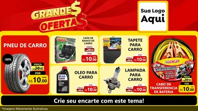 Modelo de TV para TV Horizontal com o tema Grandes Ofertas para Auto peças