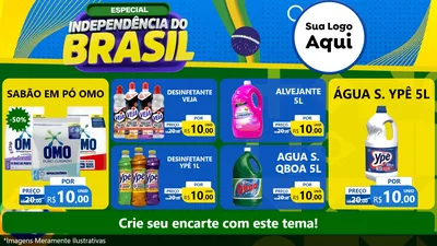 Modelo de TV para TV Horizontal com o tema Especial Independência do Brasil para Produtos de Limpeza