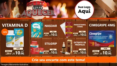 Modelo de TV para TV Horizontal com o tema Ofertas Para Aquecer para Farmácia