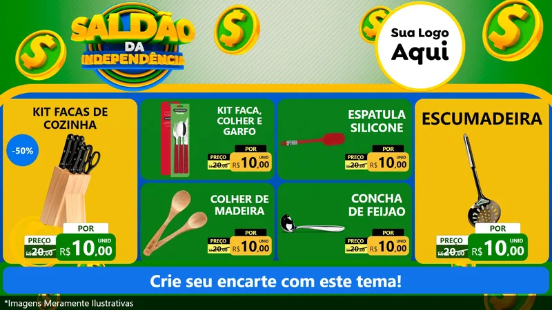 Modelo de TV para TV Horizontal com o tema Saldão da Indepêndencia para Utilidades Domésticas