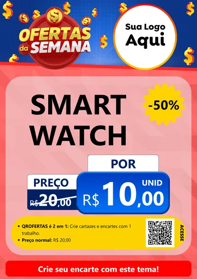 Modelo de Cartaz para Cartaz A4 Vertical com o tema Ofertas Da Semana para Informática