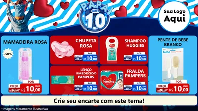 Modelo de TV para TV Horizontal com o tema Papai Nota 10 para Bebês
