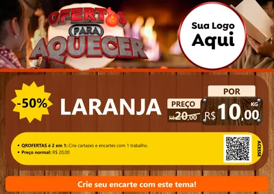 Modelo de Cartaz para Cartaz A4 Horizontal com o tema Ofertas Para Aquecer para Hortifrúti