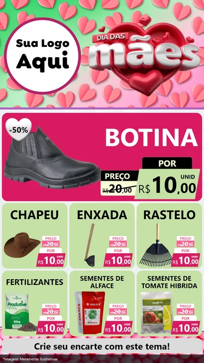 Modelo de Rede Social para Stories com o tema Dia das Mães para Agropecuária
