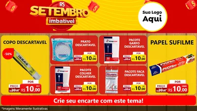 Modelo de TV para TV Horizontal com o tema Setembro Imbatível para Embalagens