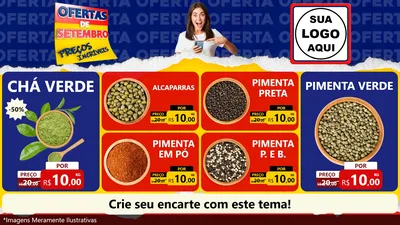 Modelo de TV para TV Horizontal com o tema Ofertas de Setembro - Preços Incríveis para Produtos Naturais