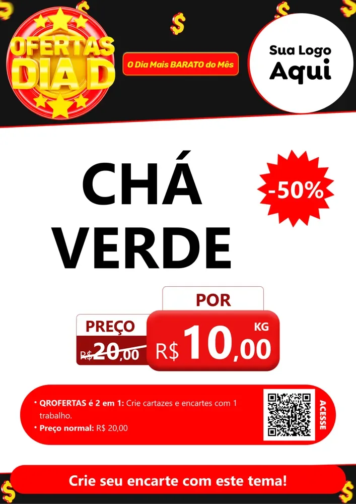 Modelo de Cartaz para Cartaz A4 Vertical com o tema Dia D para Produtos Naturais
