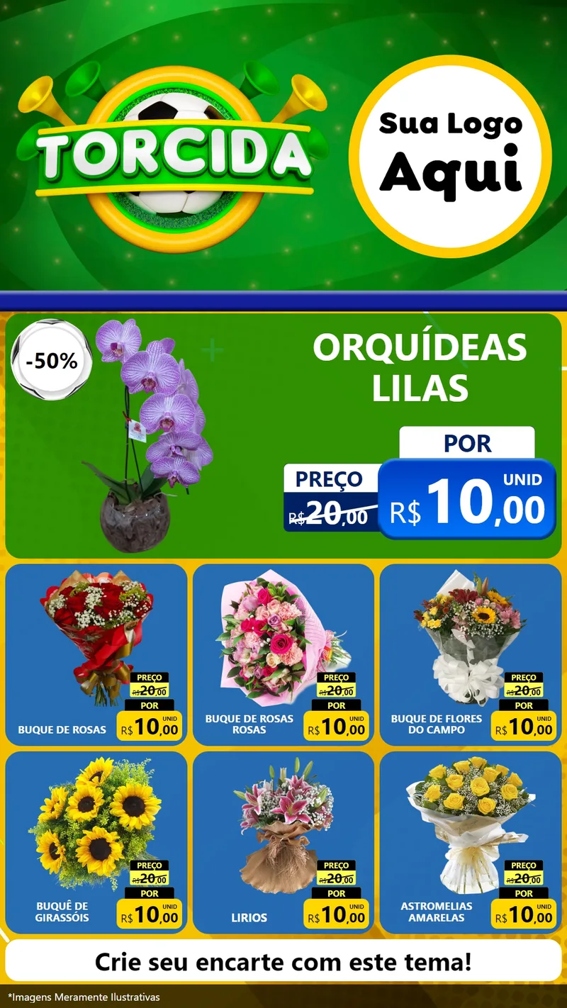 Modelo de Rede Social para Stories com o tema Torcida para Floricultura e jardim