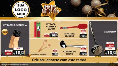Modelo de TV para TV Horizontal com o tema Ofertas de Fim de Ano para Utilidades Domésticas