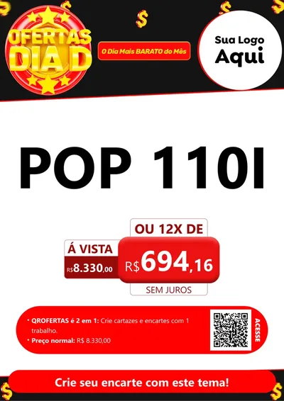 Modelo de Cartaz para Cartaz A4 Vertical com o tema Dia D para Concessionaria de Motos