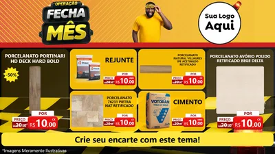 Modelo de TV para TV Horizontal com o tema Operação Fecha Mês para Pisos e revestimentos