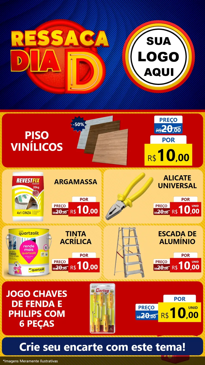Modelo de TV para TV Vertical com o tema Ressaca Dia D para Material para Construção