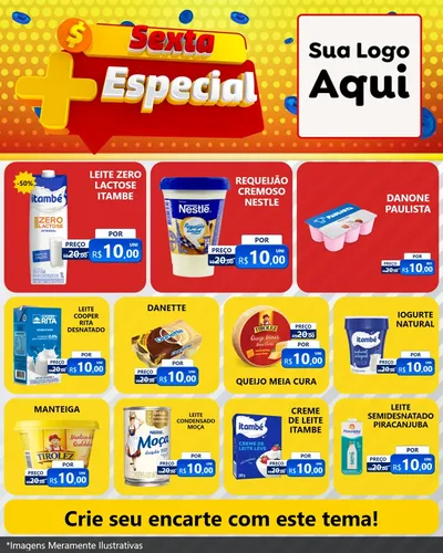 Modelo de Rede Social para Feed Instagram com o tema Sexta Mais Especial para Frios e Laticínios