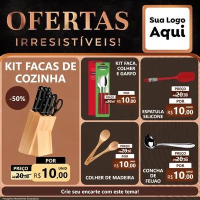 Modelo de Rede Social para Feed Facebook com o tema Ofertas Irresistíveis! para Utilidades Domésticas